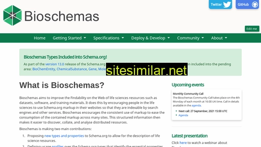 Bioschemas similar sites