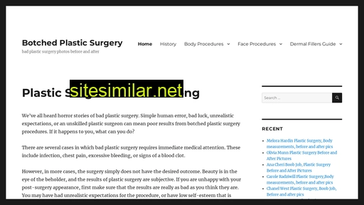 Botchedplasticsurgery similar sites