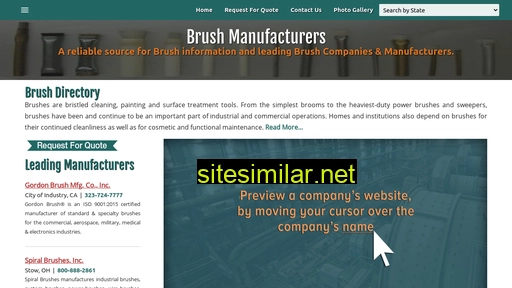 brushmanufacturers.org alternative sites