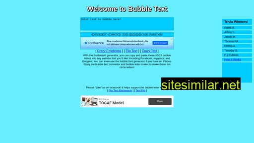bubbletext.org alternative sites