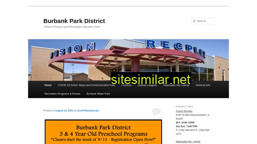 burbankparkdistrict.org alternative sites