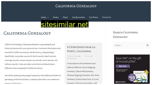 californiagenealogy.org alternative sites