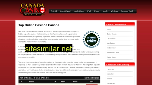 Canadacasinoonline similar sites