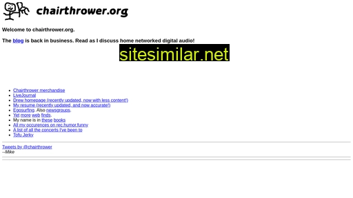 chairthrower.org alternative sites