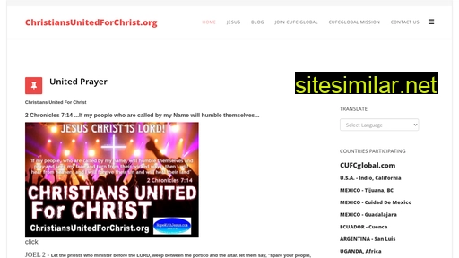 christiansunitedforchrist.org alternative sites