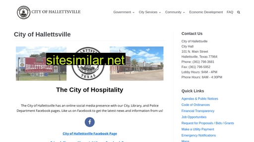 Cityofhallettsville similar sites