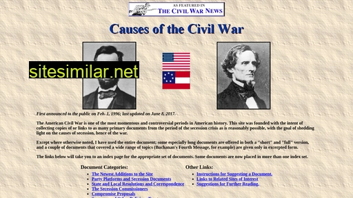 civilwarcauses.org alternative sites