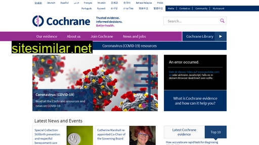 cochrane.org alternative sites