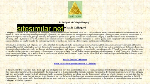 colloquysociety.org alternative sites