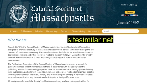 colonialsociety.org alternative sites