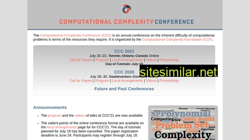 computationalcomplexity.org alternative sites