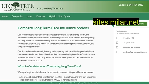 comparelongtermcare.org alternative sites