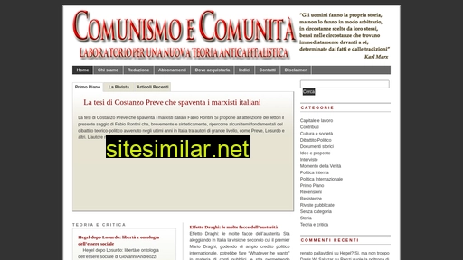 Comunismoecomunita similar sites