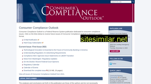 Consumercomplianceoutlook similar sites
