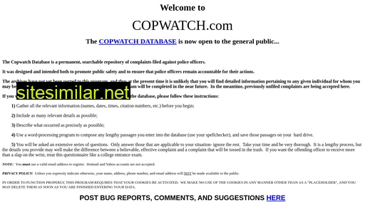copwatch.org alternative sites