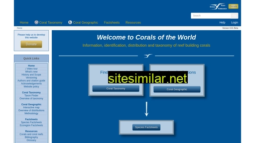 coralsoftheworld.org alternative sites