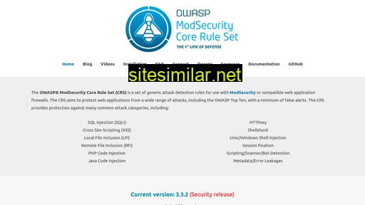 coreruleset.org alternative sites