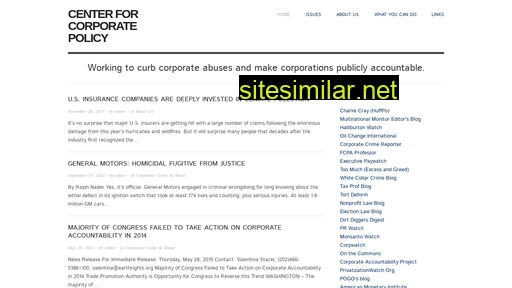 corporatepolicy.org alternative sites