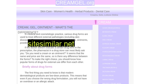 Creamgel similar sites