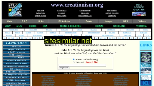 Creationism similar sites