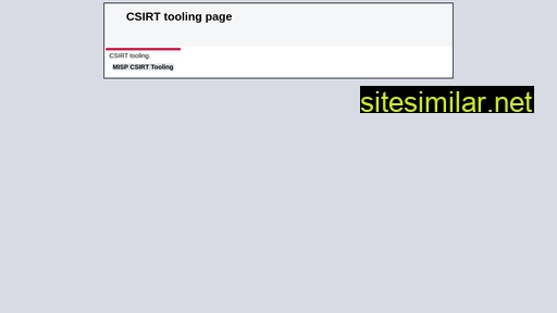 csirt-tooling.org alternative sites