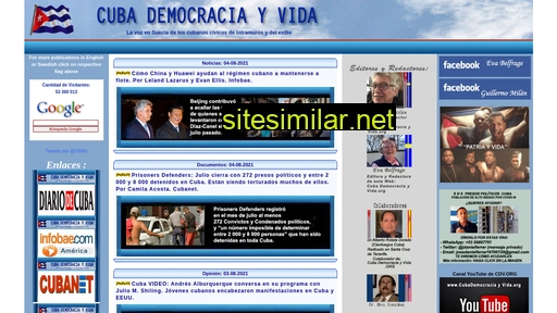 Cubademocraciayvida similar sites