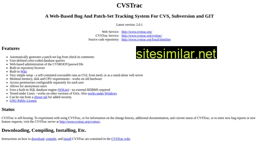 cvstrac.org alternative sites