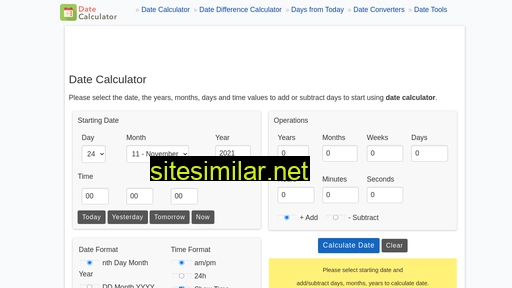 datecalculator.org alternative sites