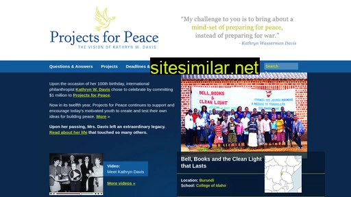 davisprojectsforpeace.org alternative sites
