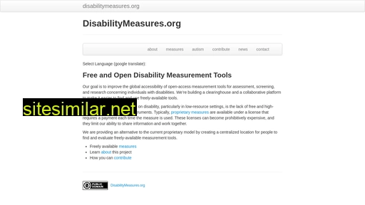 disabilitymeasures.org alternative sites