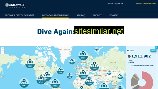 diveagainstdebris.org alternative sites