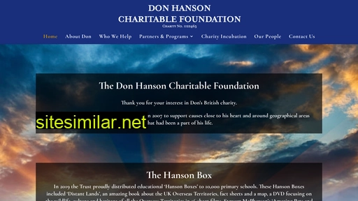 donhansoncharitablefoundation.org alternative sites