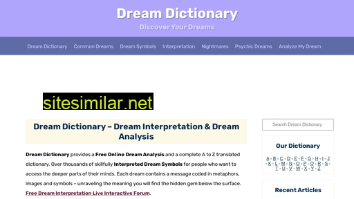 dreamdictionary.org alternative sites