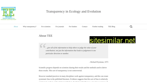 Ecoevotransparency similar sites