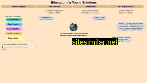 educationforworldsolutions.org alternative sites