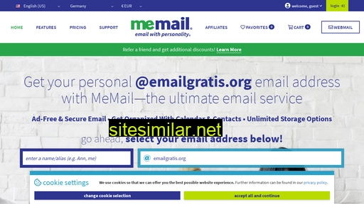 Emailgratis similar sites