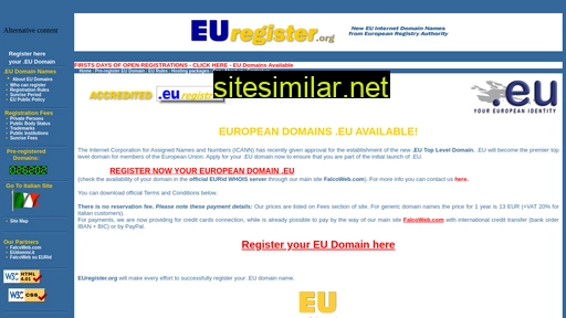 euregister.org alternative sites