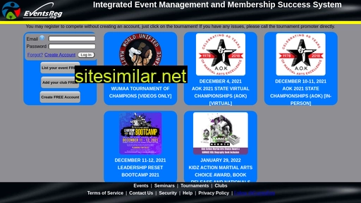 eventsreg.org alternative sites