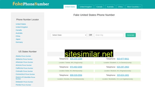fakephonenumber.org alternative sites