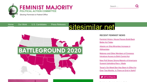 Feministmajoritypac similar sites