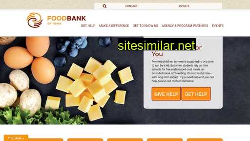 foodbankiowa.org alternative sites