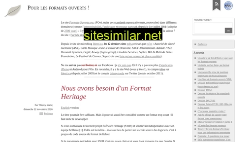 Formats-ouverts similar sites