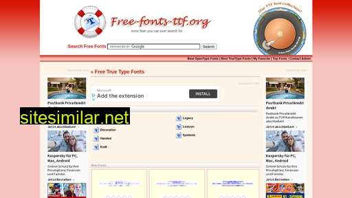 Free-fonts-ttf similar sites