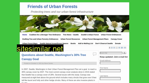 friends.urbanforests.org alternative sites