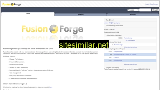 fusionforge.org alternative sites