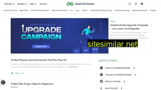 Geeksforgeeks similar sites