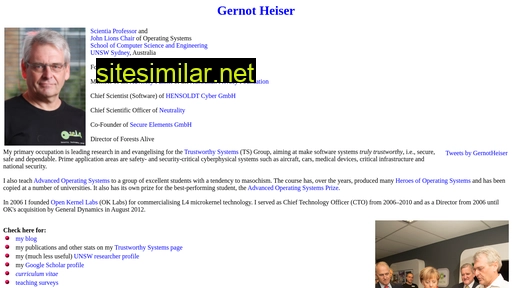 Gernot-heiser similar sites