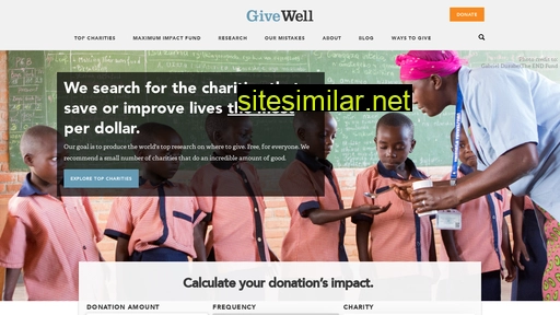 givewell.org alternative sites
