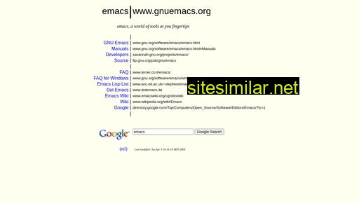 gnuemacs.org alternative sites