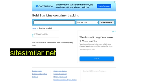 goldstar.container-tracking.org alternative sites